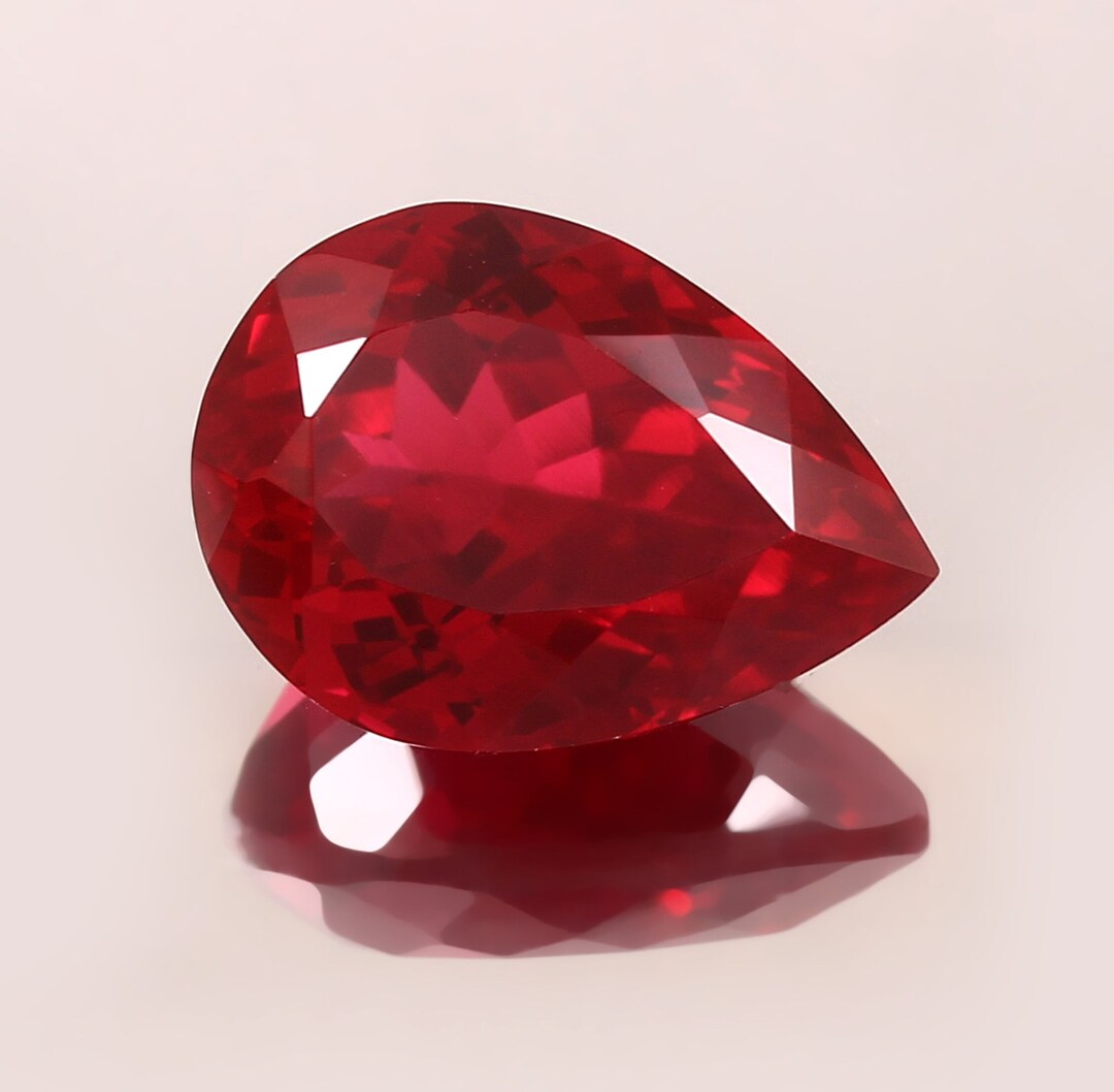 Famous Blood Red Ruby AAA Blood Red Ruby Pear Cut Gemstone Ruby Jewelry Making Product 18.80 ...