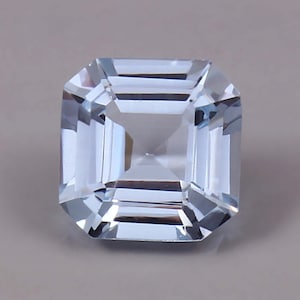 AAA 5.90 Ct Natural Brazilian Aquamarine Loose Asscher Cut Gemstone, Aquamarine Cut Stone, Genuine Jewelry Making Tools And Ring Raw