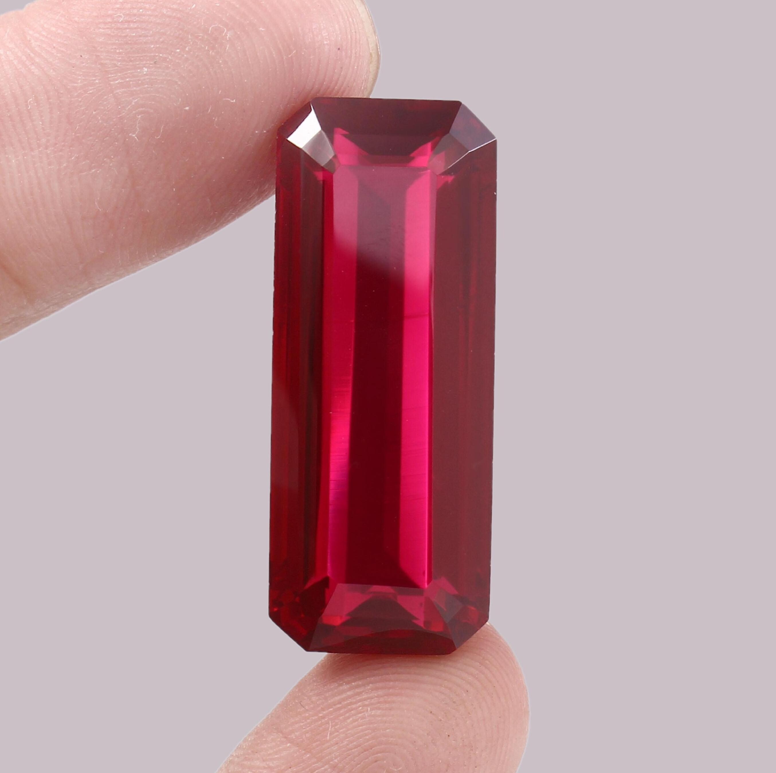 Flawless AAA Blood Red Ruby Radiant Cut, Loose Ruby Gemstone for ...