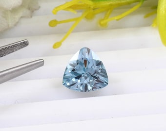 AAA 10mm Brazilian Aquamarine Gemstone Trillion Cut Loose Stone March Birthstone Jewelry