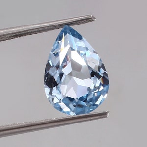 AAA Flawless Blue Aquamarine Loose Pear Gemstone Cut, Brazilian Aquamarine Cut Stone Genuine Jewelry Making Tools & Raw Product 13x9 MM