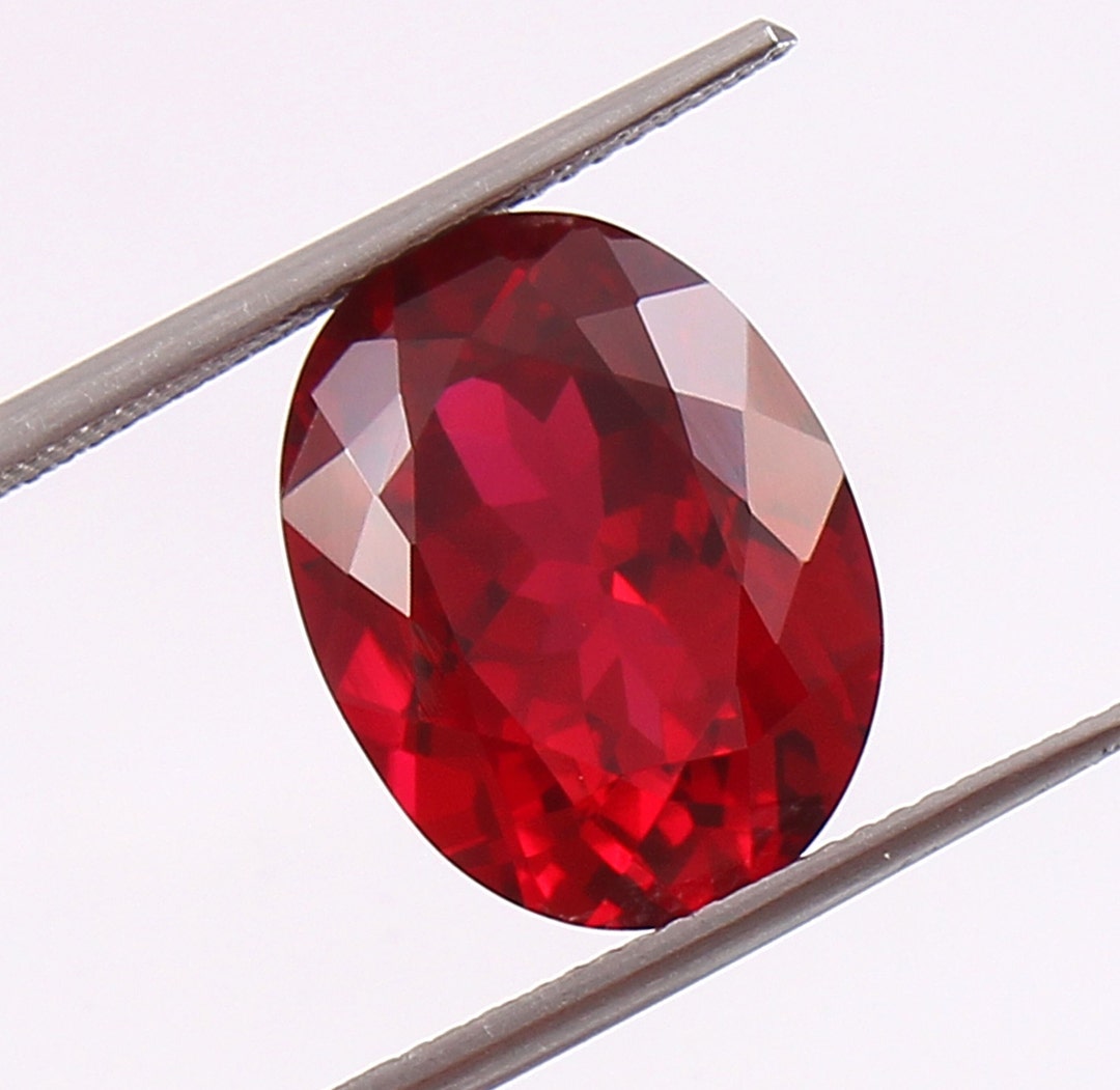 AAA Blood Red Ruby, 11.70 Ct Oval Cut Mozambique Gemstone for Jewelry ...
