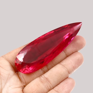 AAA 200 Carat Flawless Blood Red Ruby Loose Pear Gemstone Cut, Transparent Big Size Ruby Cut Fation Jewelry Making Tools & Pendant Making