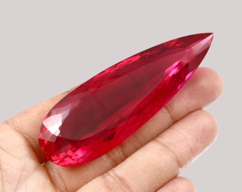 AAA 200 Carat Flawless Blood Red Ruby Loose Pear Gemstone Cut, Transparent Big Size Ruby Cut Fation Jewelry Making Tools & Pendant Making