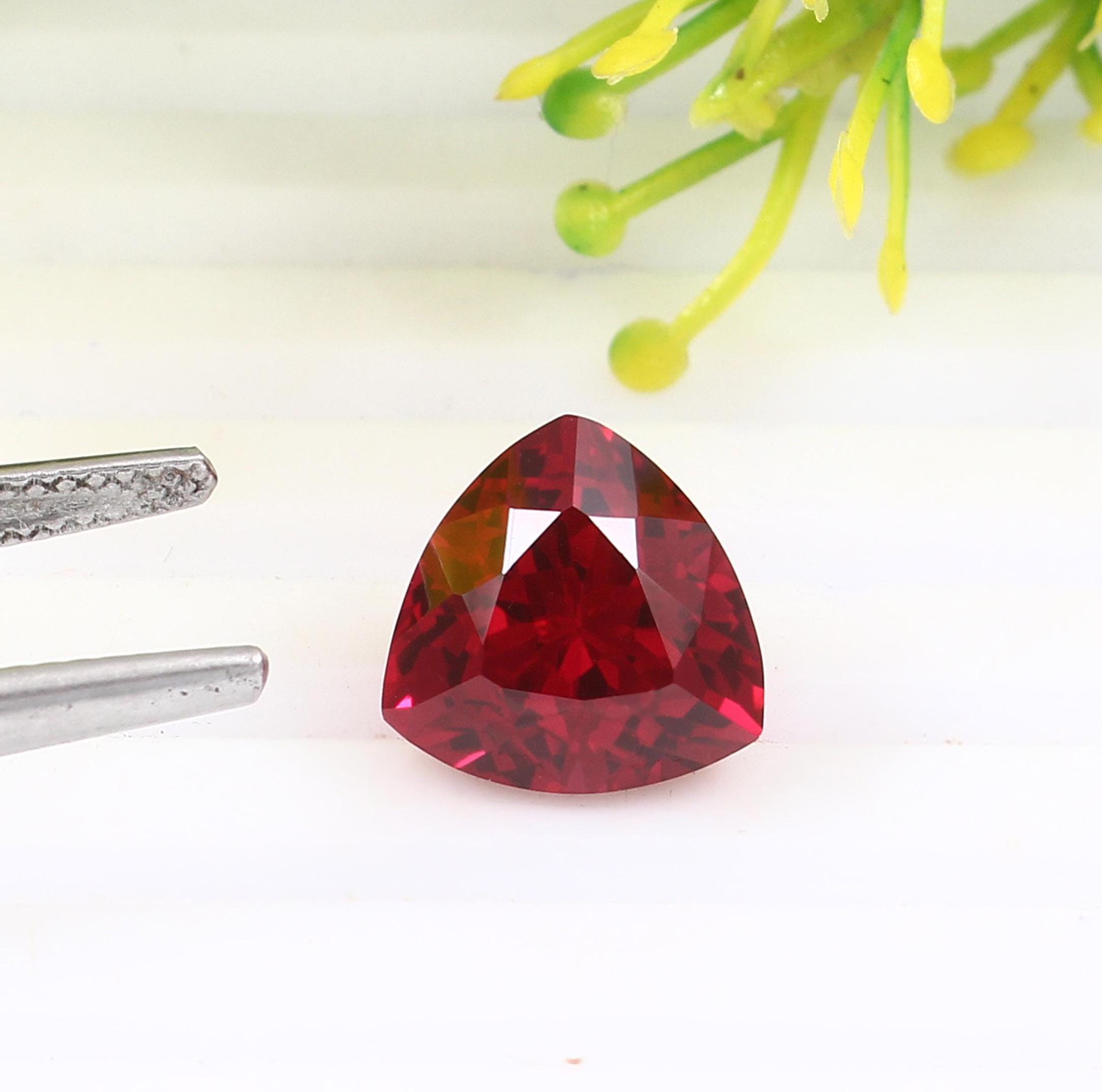 AAA Mozambique Red Ruby: 5.10 Carat Trillion Cut Gemstone - Etsy