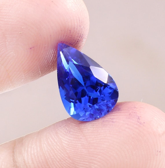 AAA Cornflower Blue Sapphire: Carat Pear Cut Ceylon Gemstone