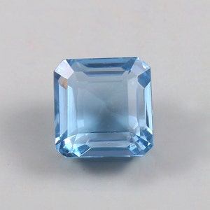 AAA 10 MM Flawless Aquamarine Loose Square Gemstone Cut Stunning Santa Maria Aquamarine Cut Stone Genuine Jewelry Making Tool And Ring