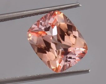 AAA 10x12 MM Peach Padparadscha Sapphire Cushion Cut Gemstone September Birthstone Jewelry Making Product