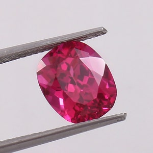 AAA Flawless Mozambique Red Ruby Loose Cushion Gemstone Cut, Loose Ruby Cut Stone For Top Quality Jewelry Making Tools & Ring Raw 4.70 Carat