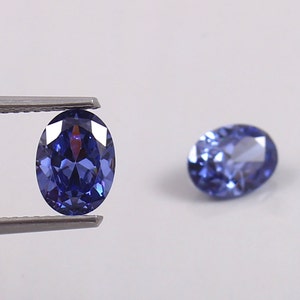 AAA 8x6 MM Flawless Ceylon Blue Sapphire Loose Oval Gemstone Cut, Oval Matched Pair Sapphire High Quality Christmas Jewelry Making Tools