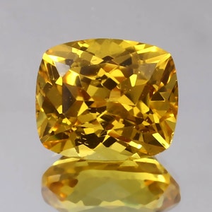 AAA Tadellose Ceylon Gelber Saphir Lose Kissen Edelstein-Schliff, Gelber Saphir Stein Top-Qualität echte Schmuck-Werkzeuge & Ring Roh 13 x 11 MM