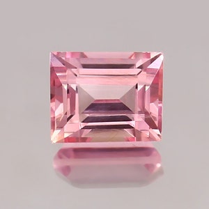 AAA 9x7 MM Pink Morganite Loose Gemstone Cut, Emerald Cut Madagascar Morganite Loose Stone, Genuine Morganite Jewelry Making Tool & Ring Raw