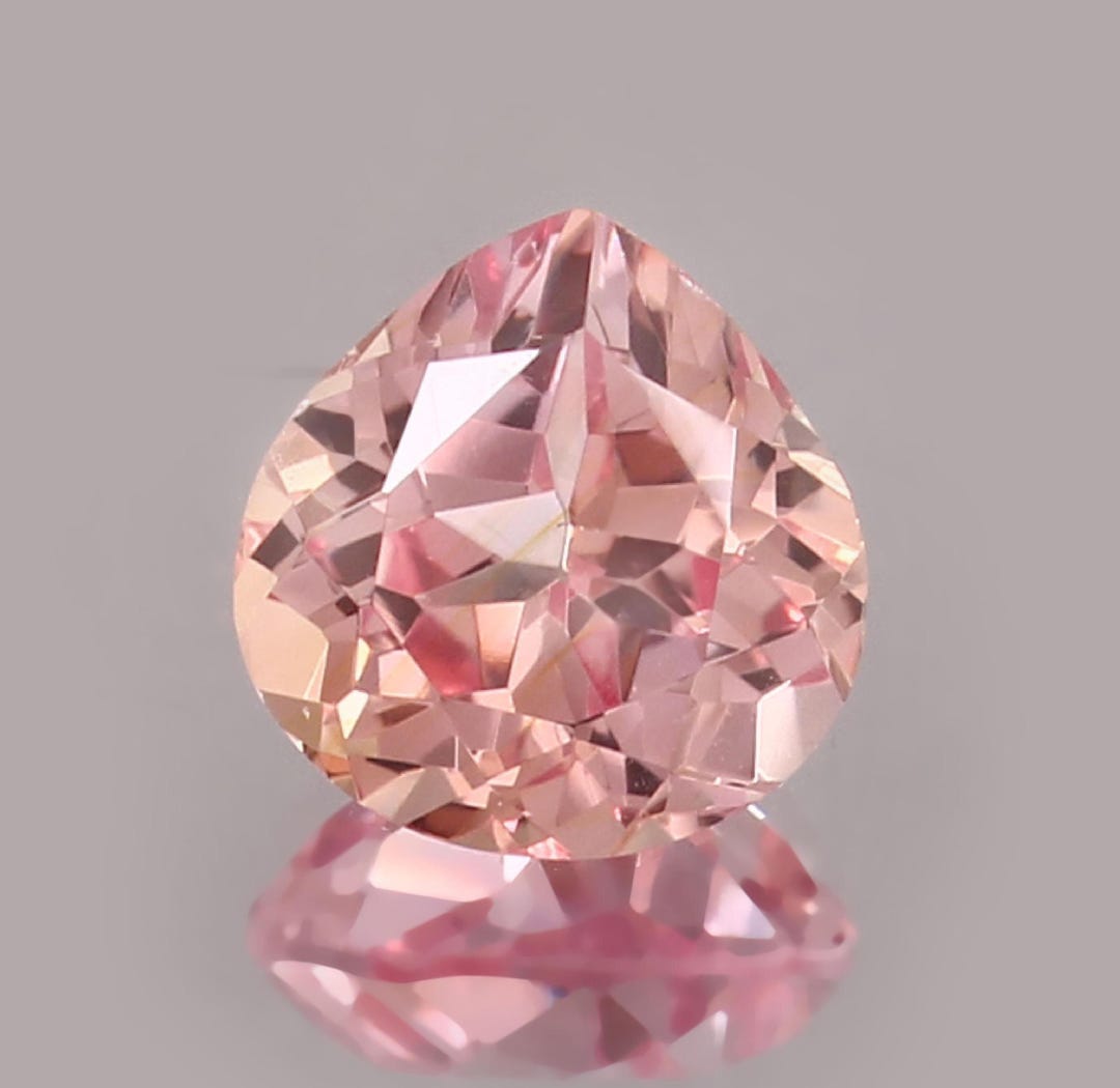 AAA Peach Padparadscha Sapphire Heart: 5.10 Carat Loose Gemstone