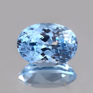 AAA 10x14 MM Flawless Brazilian Aquamarine Loose Oval Gemstone Cut, Aquamarine Cut Stone Genuine Aquamarine Jewelry Making Tools & Ring Raw