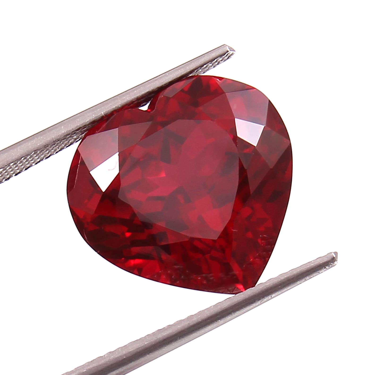 AAA 15 X 15 Flawless Blood Red Ruby Loose Heart Shape Gemstone Etsy