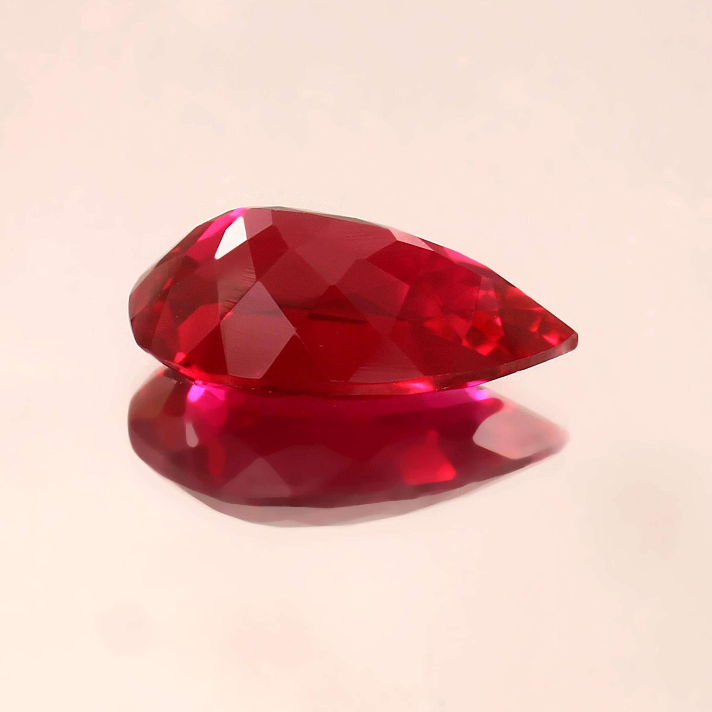 AAA 19x11mm Mozambique Ruby Gemstone Blood Red Pear Cut Jewelry