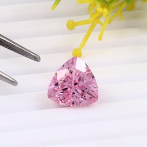 AAA 11 MM Flawless Morganite Loose Trillion Gemstone Cut, Transparent Madagascar Morganite Jewelry Making Tools & Ring Raw Product 5.20 Crt