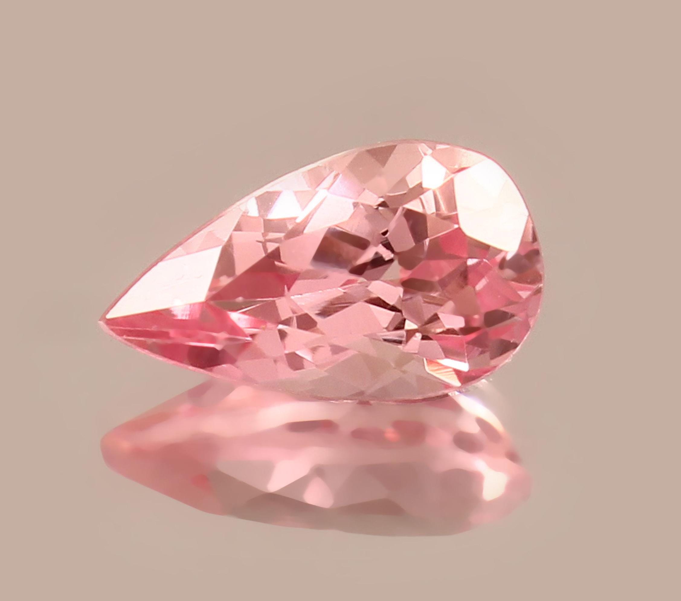 4.90 Carat AAA Peach Padparadscha Sapphire: Pear Cut Loose