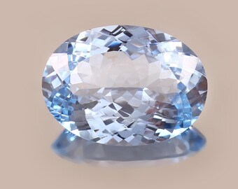 40.60 Ct AAA Brazilian Aquamarine Gemstone Oval Cut Loose March Birthstone Jewelry Making Tools