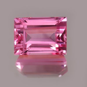 AAA Flawless 10x14 MM Pink Sapphire Loose Gemstone Cut, Emerald Cut Ceylon Pink Sapphire Jewelry Making Tools & Ring Raw Product 13.70 Carat