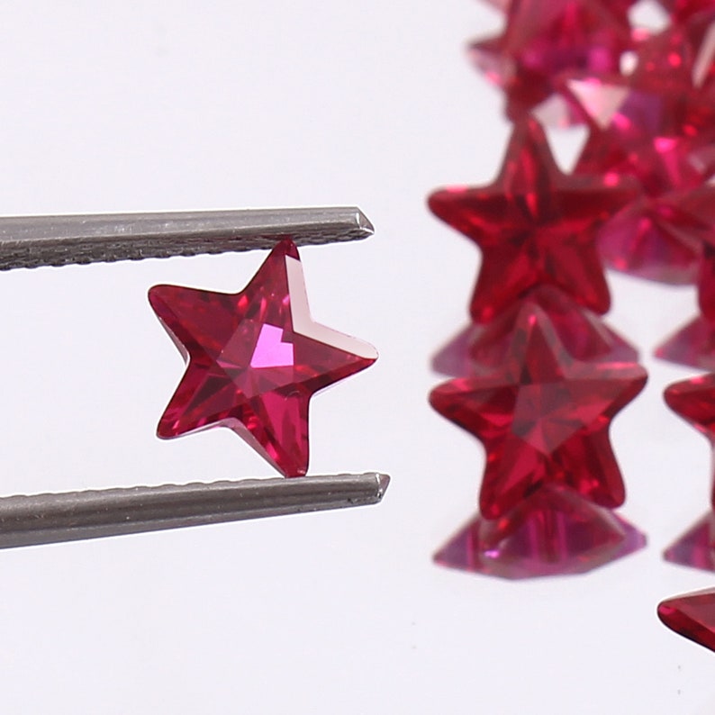 AAA Mozambique Red Ruby Star: 8mm Loose Gemstone image 2