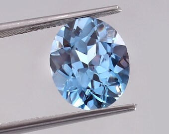 AAA 10x12mm Brazilian Aquamarine Gemstone Oval Cut Loose Stone March Birthstone Jewelry Making Product
