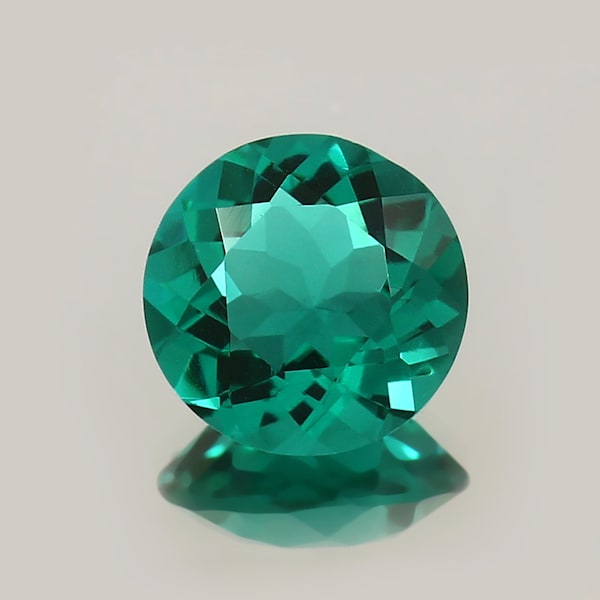 AAA Columbian Emerald: 10MM Round Cut Loose Gemstone