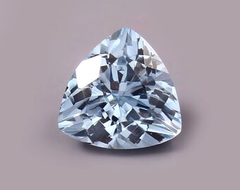 10 MM Brazilian Aquamarine Gemstone Trillion Cut Loose Stone, March Birthstone Jewelry Making Product