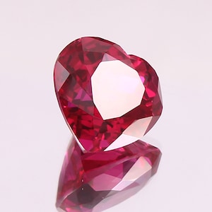 AAA 10mm Mozambique Red Ruby Loose Gemstone Heart Shape Jewelry Making Tools & Raw