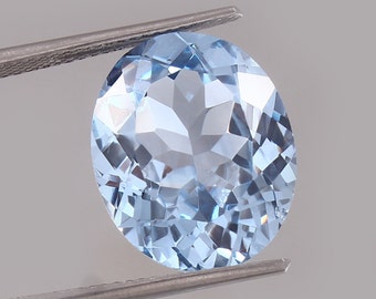 オーバルブリリアントカットアクアマリン 9 x 7 MM オーバルカット天然