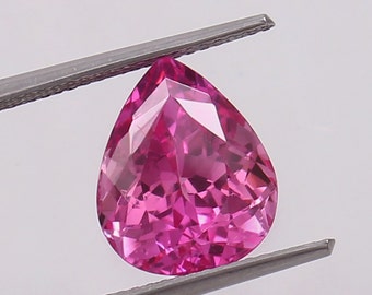 AAA 7 Ct Flawless Ceylon Pink Sapphire Pear Gemstone Cut Loose Pink Sapphire Cut Stone For Jewelry Making Tools & Ring Raw Christmas Gifts