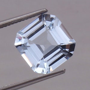 AAA 15 MM Flawless Brazilian Aquamarine Loose Asscher Gemstone Cut, Aquamarine Cut Stone Genuine Aquamarine Jewelry Making Tool And Ring Raw