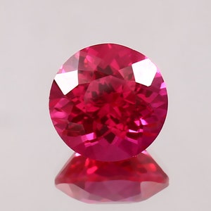 AAA 12 MM Flawless Mozambique Pegion Red Ruby Gemstone Cut, Loose Round Cut Stone Genuine Ruby Jewelry Making Tools & Ring Raw Product