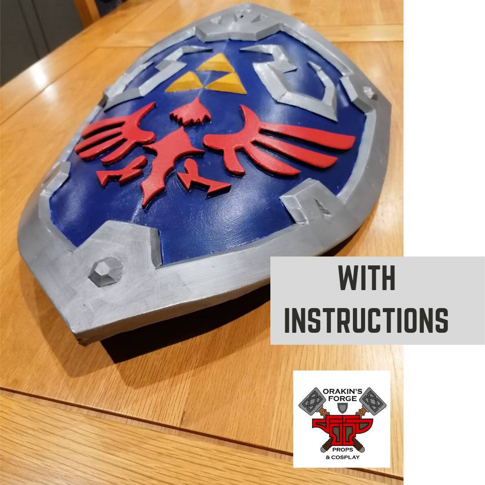 Hylian Sheild BOTW Foam Template with Instructions - Etsy