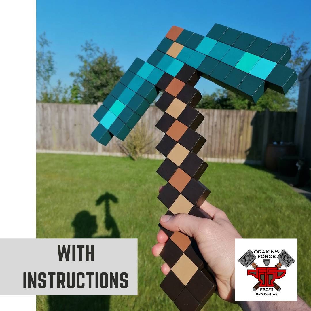 Minecraft Foam Diamond Sword - Cosplay Costume Accessory 24 Prop