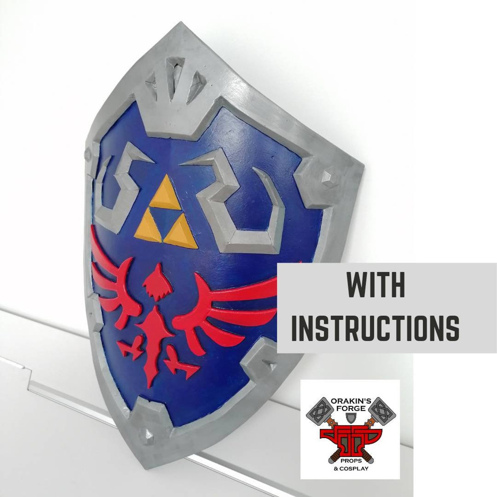 Hylian Sheild BOTW Foam Template with Instructions - Etsy