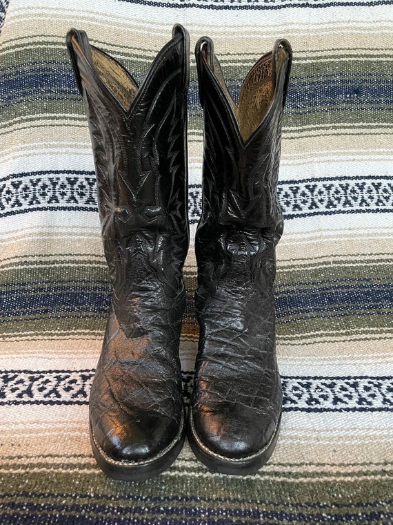 Vintage Black Label Tony Lama Western Cowboy Boots - image 2