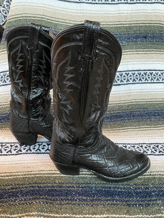 Vintage Black Label Tony Lama Western Cowboy Boots - image 4