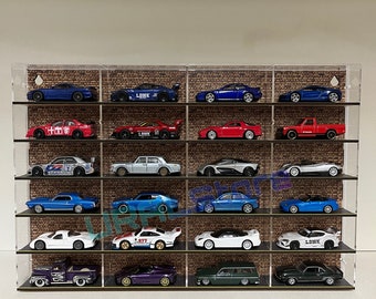 1/64 Scale Display Case for 24 Diecast Cars Storage Wall Stand Rack Organizer for Sale  For Hotwheels