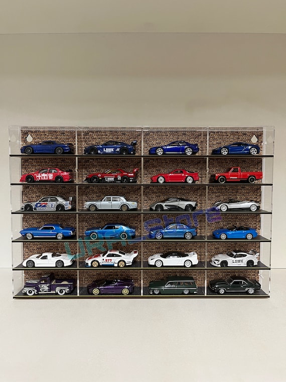 Gabinete de la vitrina para coches a escala de fundición 1/64