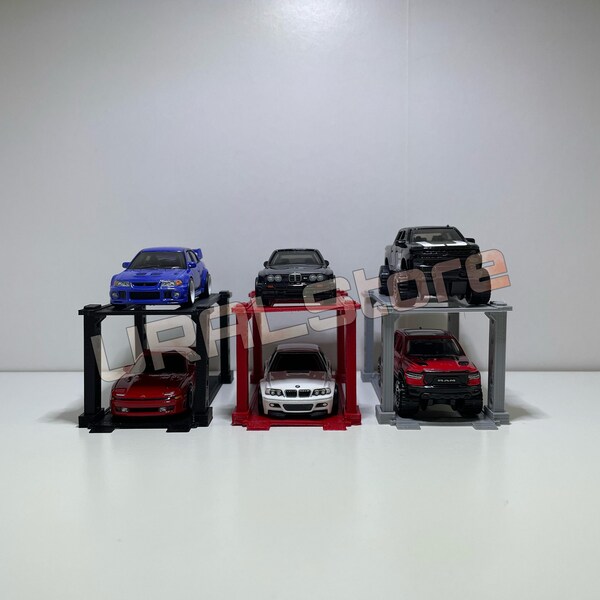 1:64 Scale Car Lift for 6 Cars | 3 pcs. Diecast Car Stacker Hoist for sale | FREE SHIPPING | For Hotwheels Matchbox Greenlight etc.