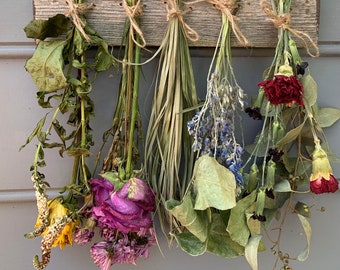 Genuine thought hanging dried flowers