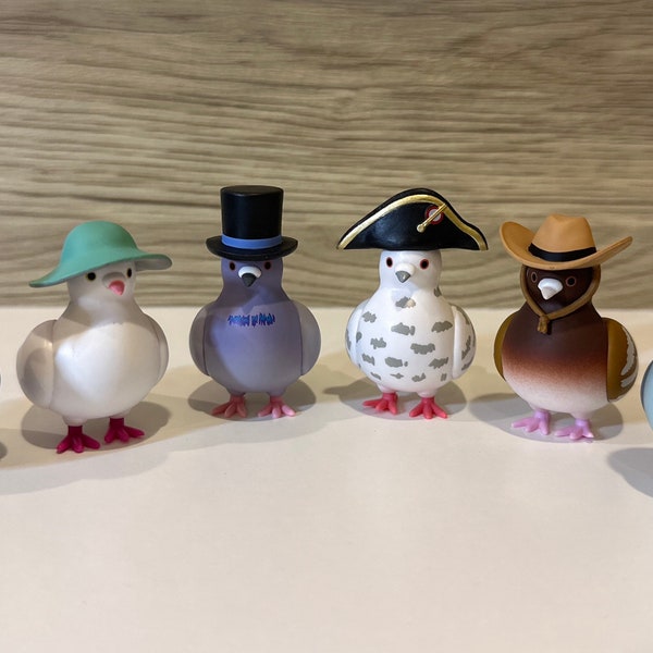 Miniature Pigeon hat Figurines Hato Hat Novelty Gift