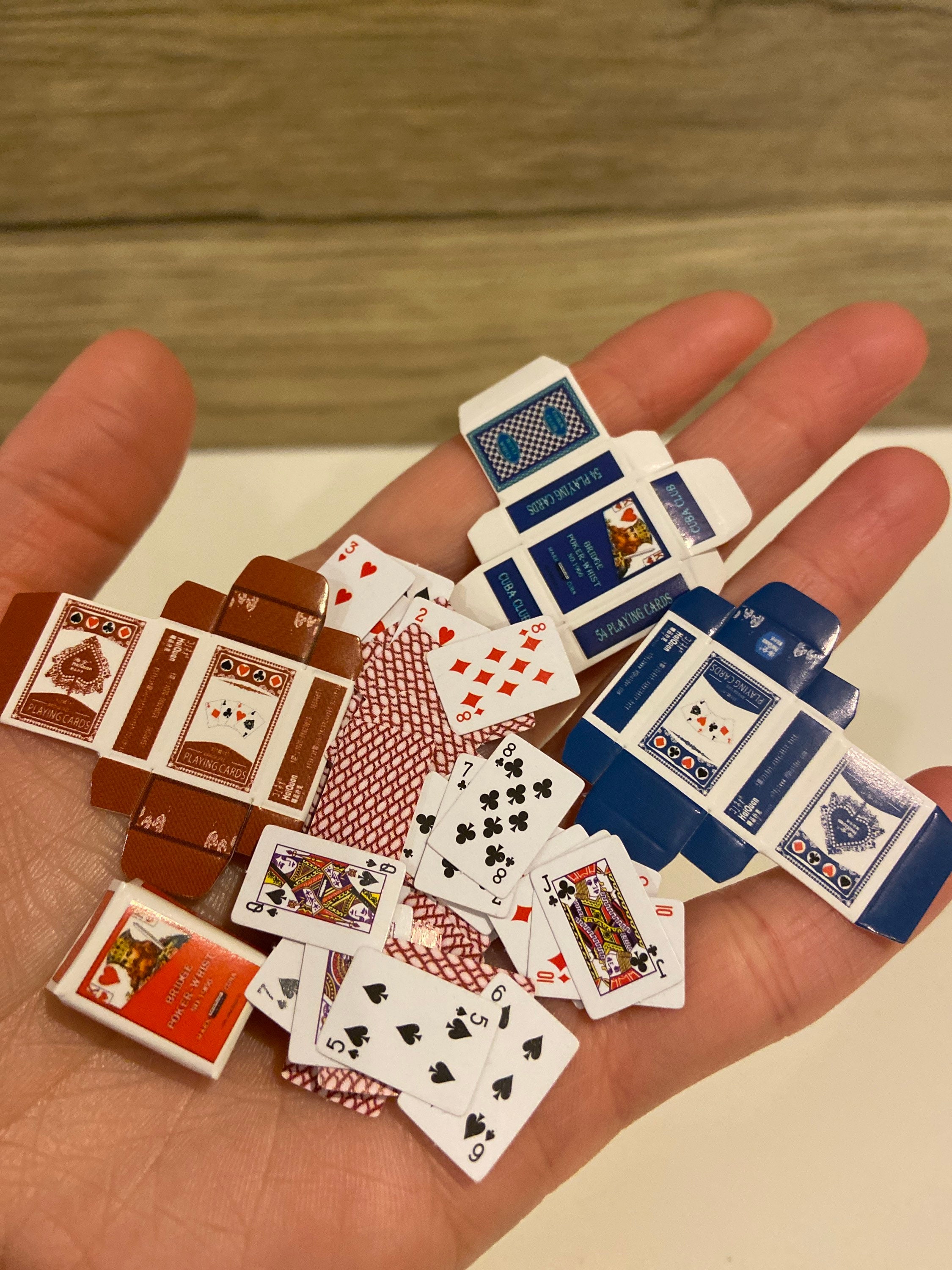 1/12 Dollhouse Miniature Poker Playing Cards Dollhouse Decor - Etsy Finland