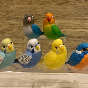 Miniature Japan Cockatoo Parrot Bird PVC figurines model toy Novelty Gift