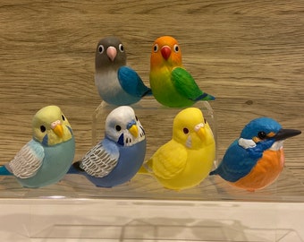 Miniature Japan Cockatoo Parrot Bird PVC figurines model toy Novelty Gift