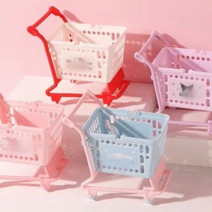 Miniature Japanese cute characters shopping cart storage bin Novelty gift