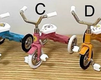Puppenhaus Miniatur Metall Dreirad Kinder Puppenfahrrad im Maßstab 1:12