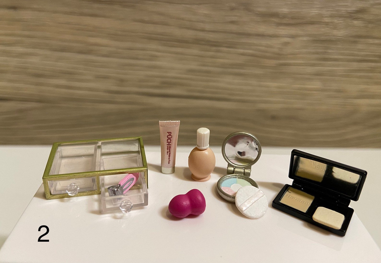 Rement Miniature Makeup Dresser Dollhouse Miniature Cosmetic Etsy