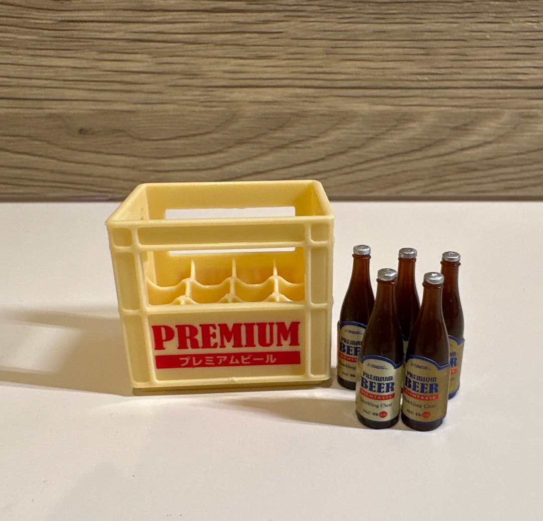 Dollhouse Miniature Beers With Beer Crate Set Pub Drink Etsy